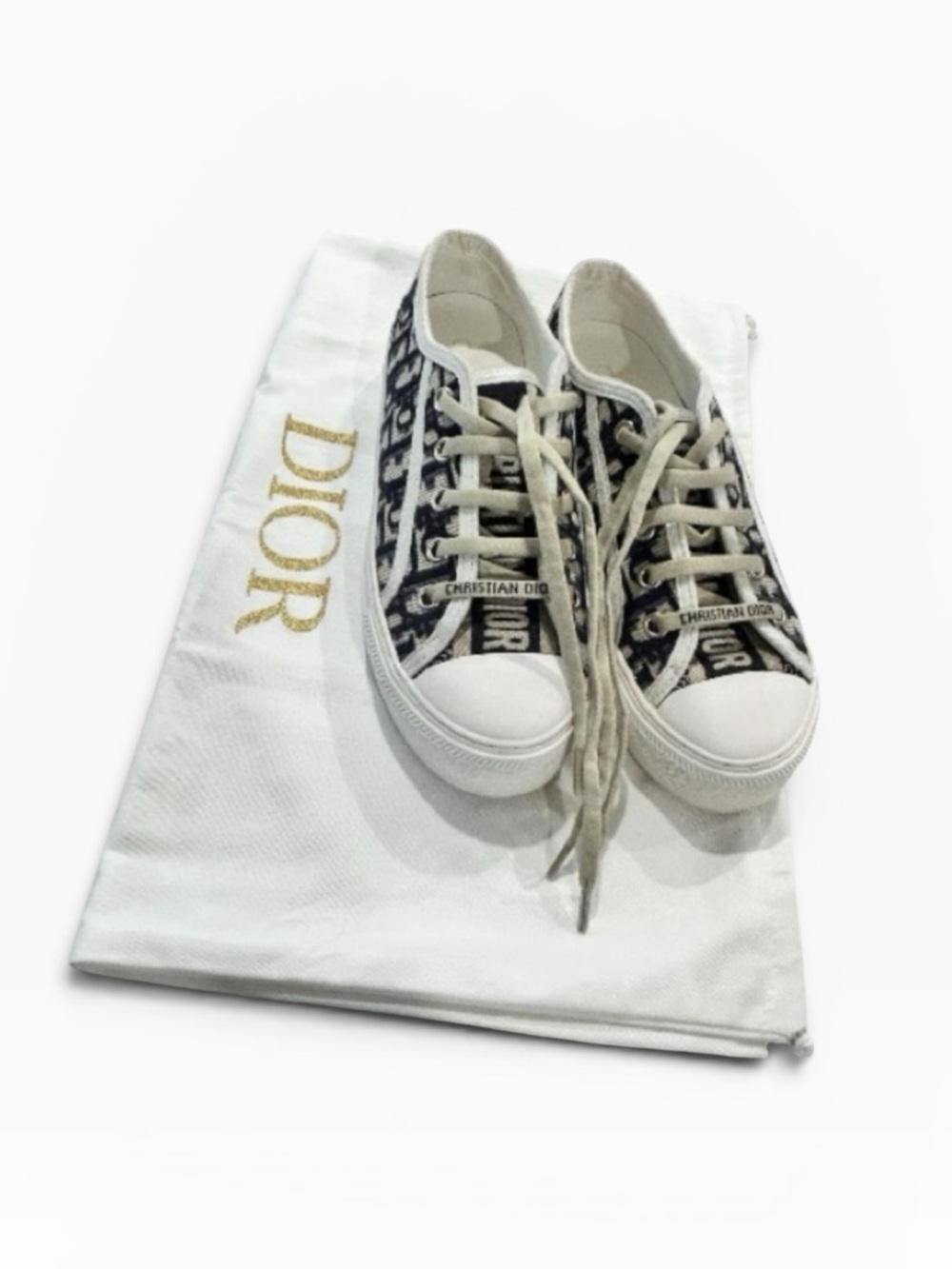 Walk'n'Dior Sneaker Deep Blue Dior Oblique Embroidered Cotton 37 - Picture 9 of 14